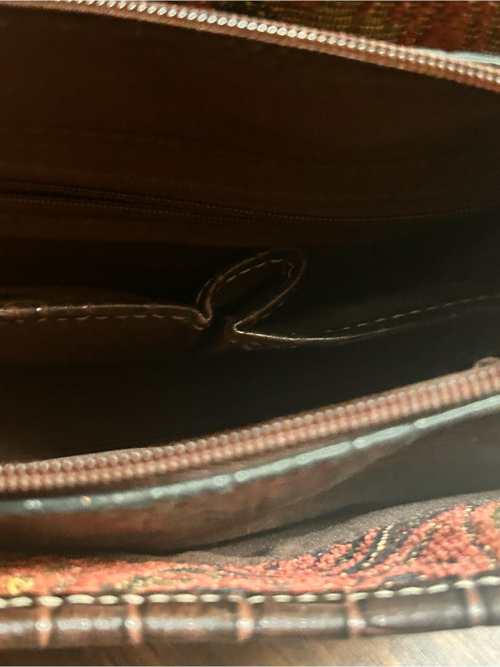 Rosetti Brown Croc-Trim Paisley Shoulder Bag #cowgirl - Picture 9 of 14